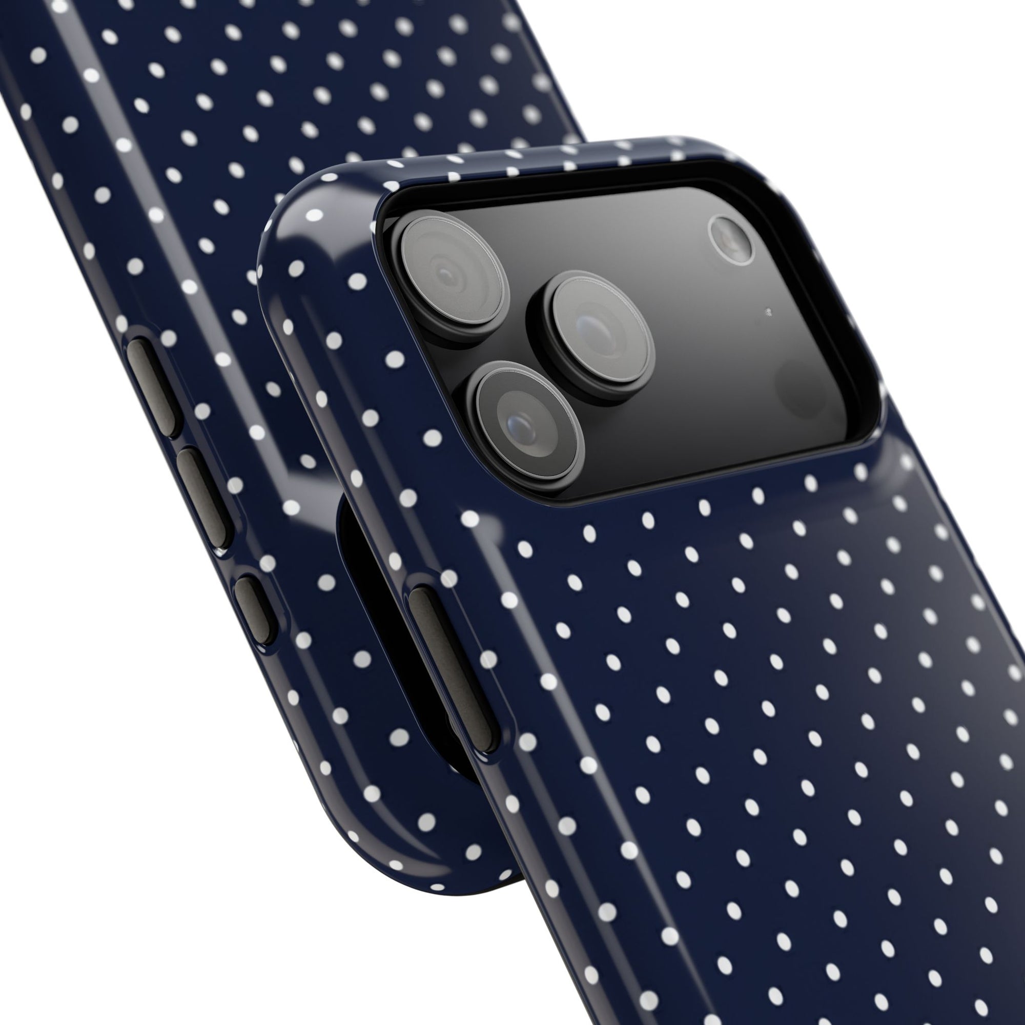 Navy Blue Polka Dots Phone Case