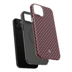 Burgundy Polka Dots Phone Case