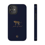 Navy Blue 'Peace of Mind' Panther Phone Case