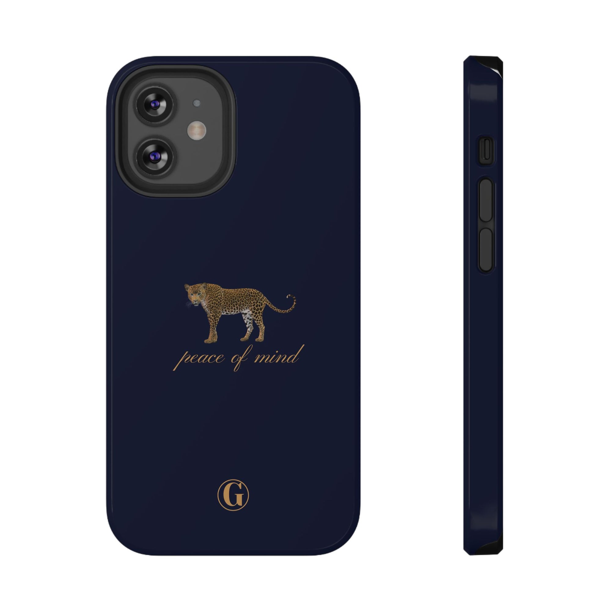 Navy Blue 'Peace of Mind' Panther Phone Case