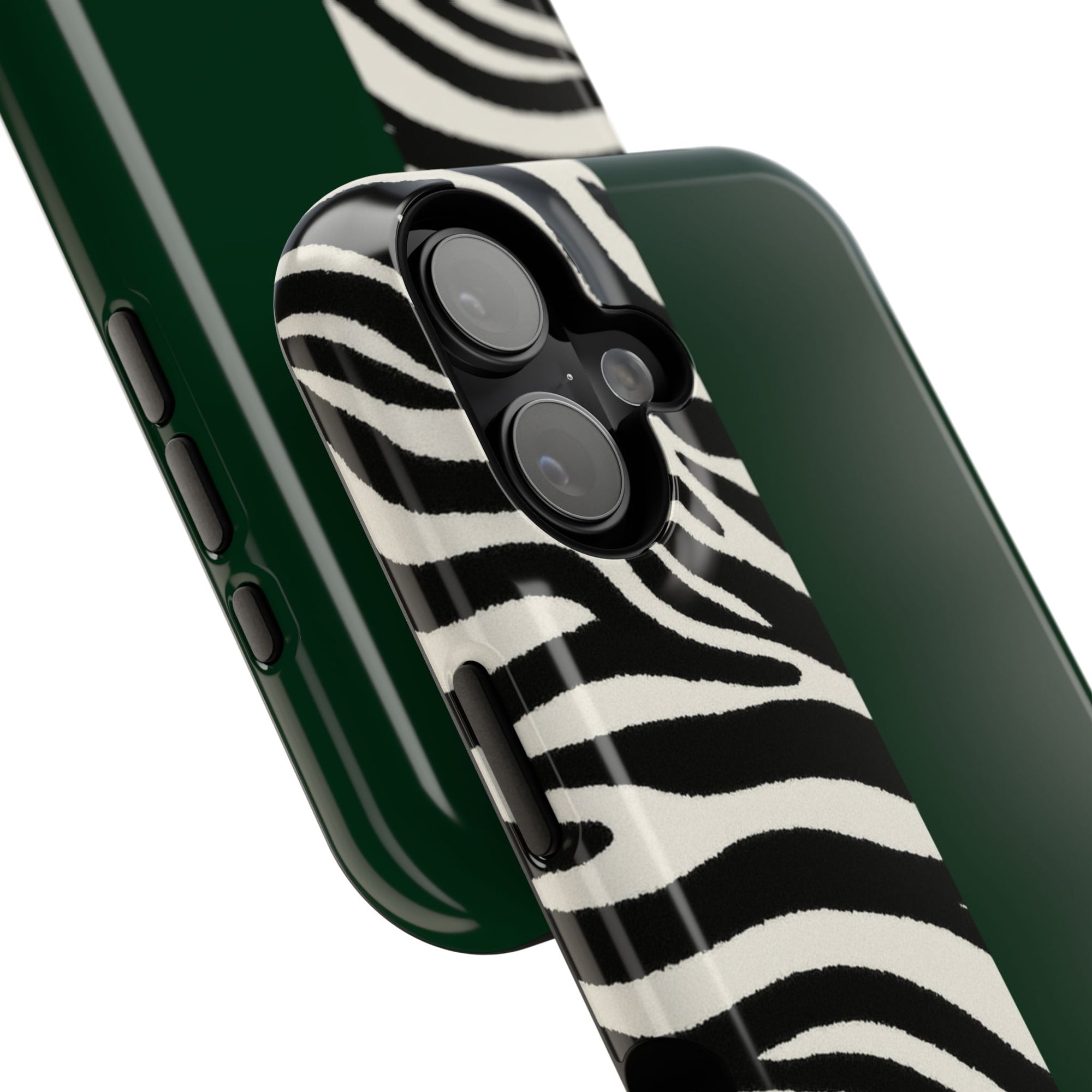 Zebra Print x Emerald Green Phone Case