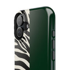 Zebra Print x Emerald Green Phone Case