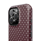 Burgundy Polka Dots Phone Case