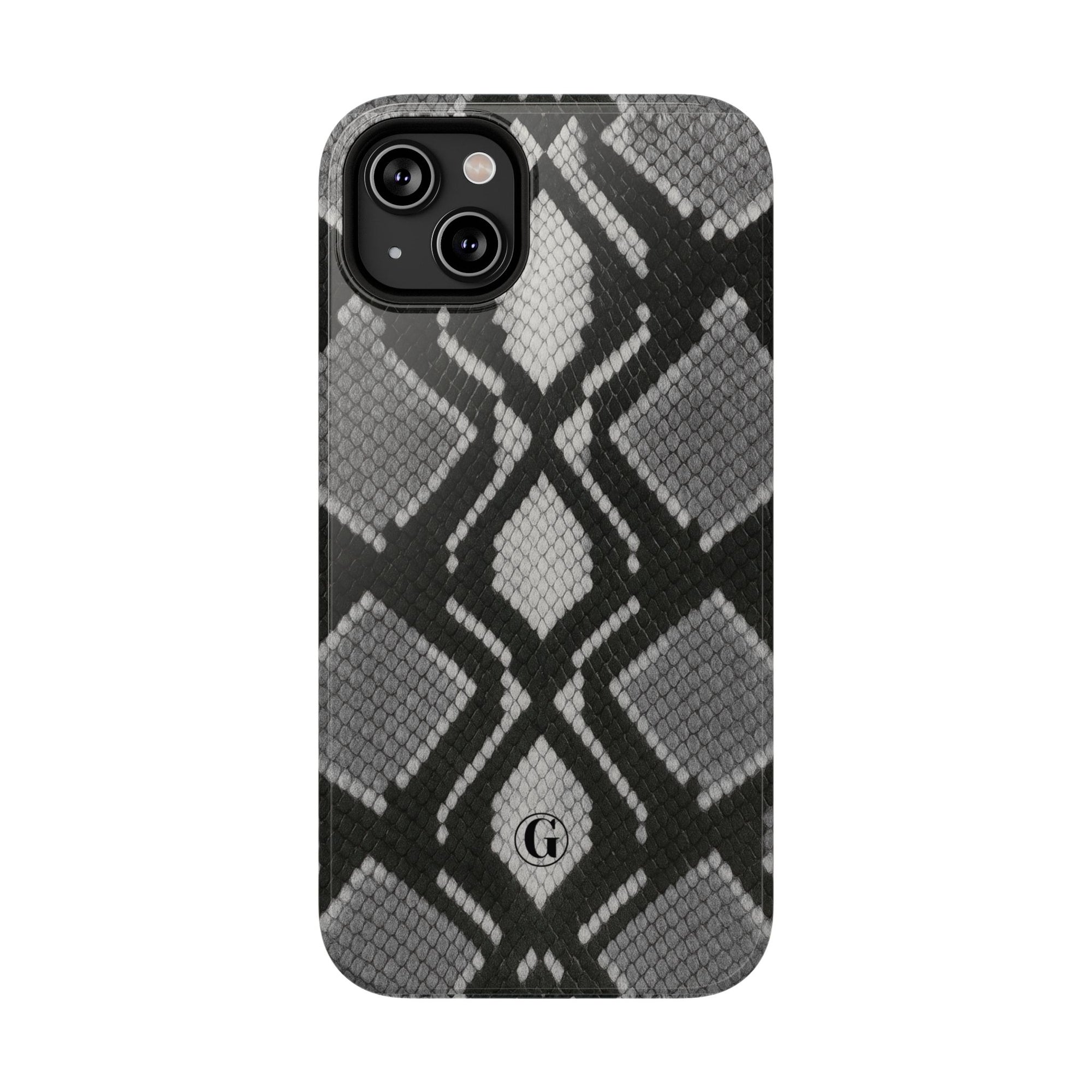 Grey Snakeskin Print Phone Case