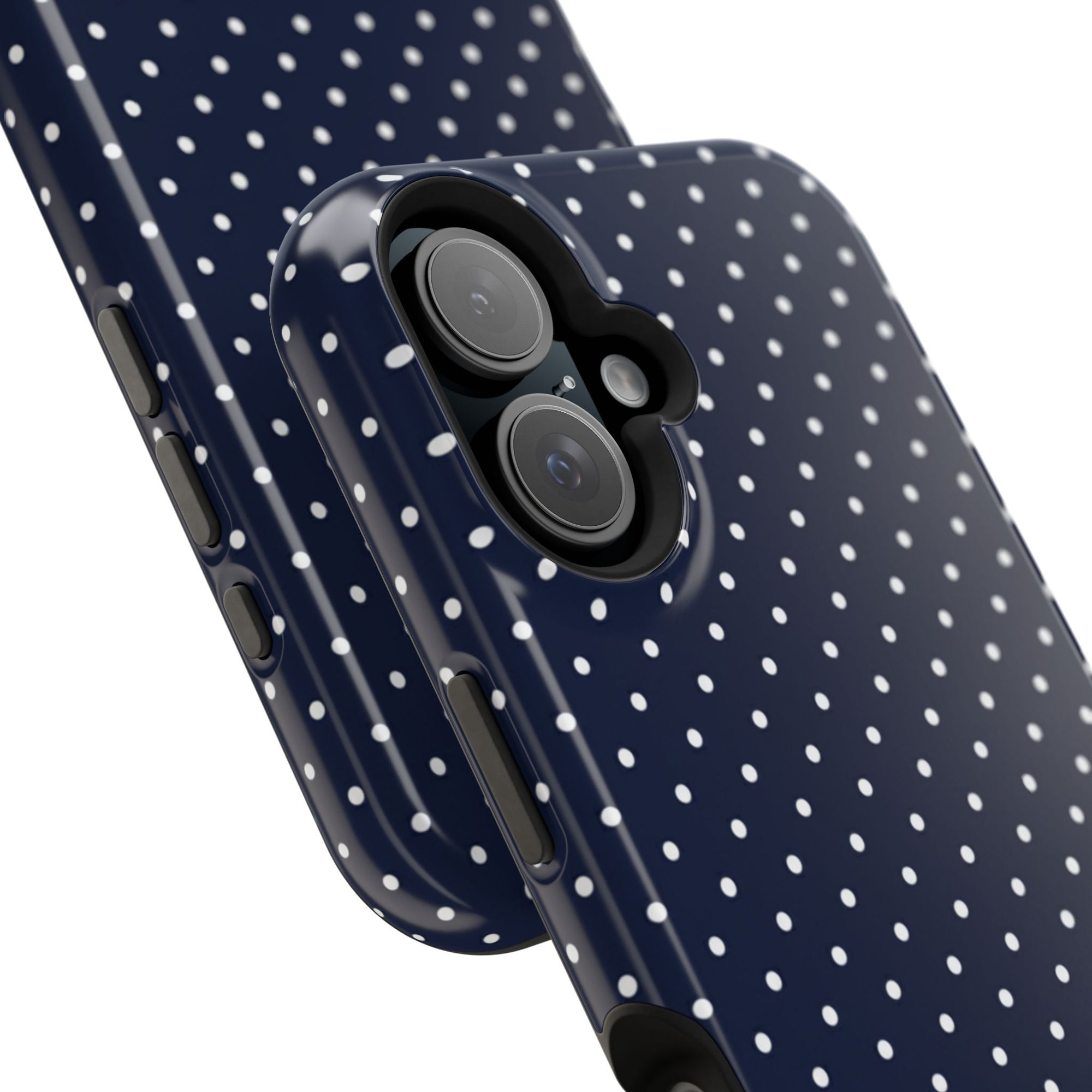 Navy Blue Polka Dots Phone Case