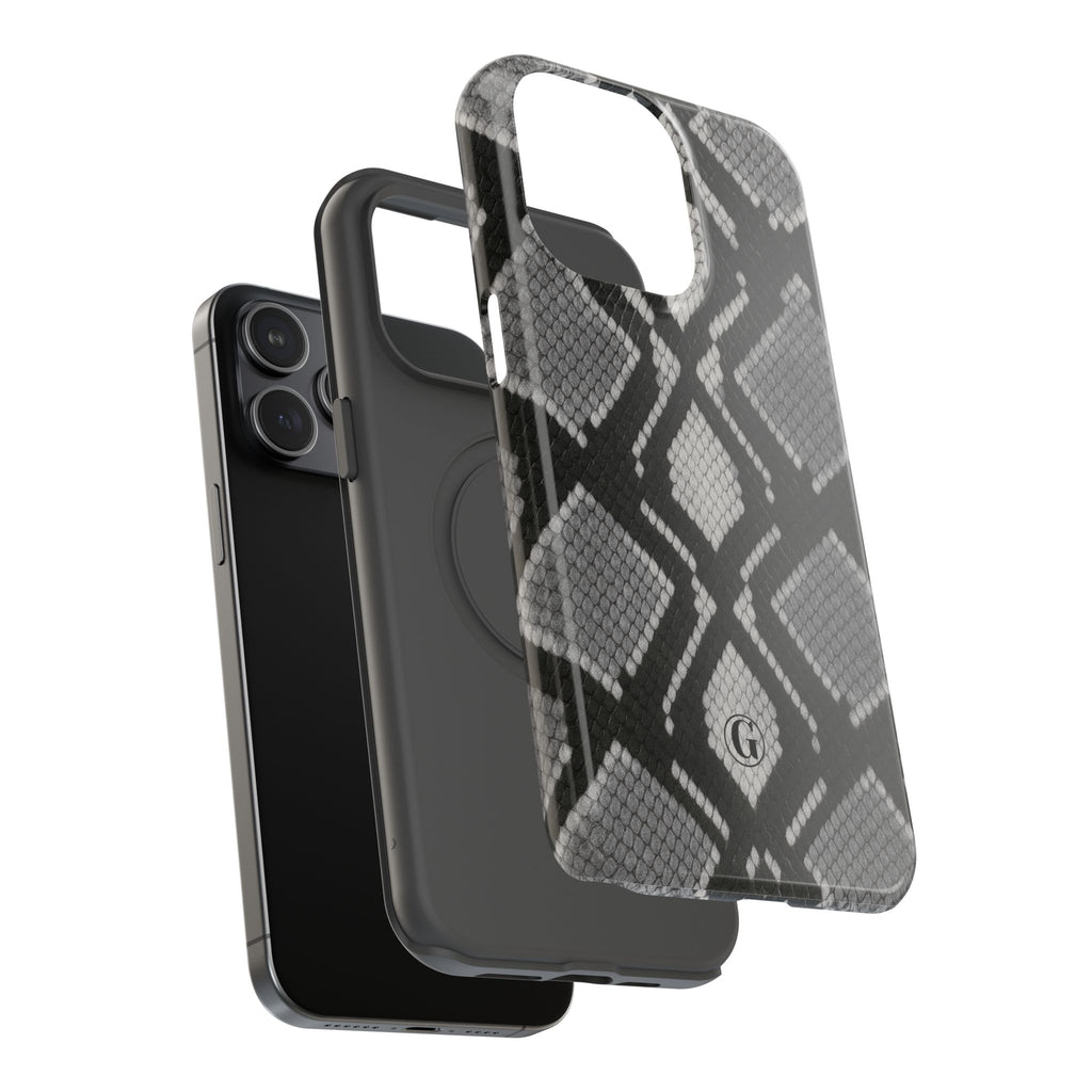 Grey Snakeskin Print Phone Case
