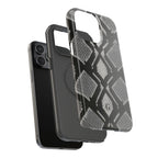 Grey Snakeskin Print Phone Case