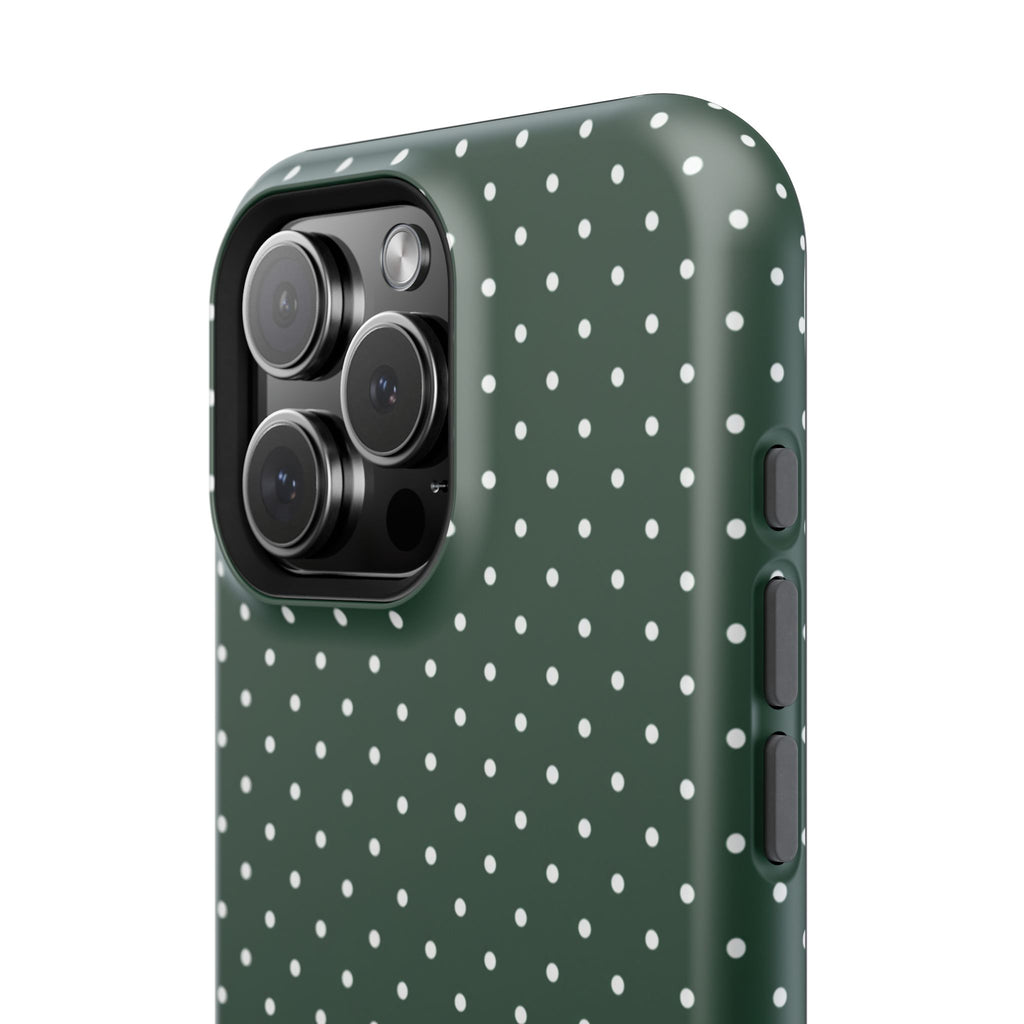 Emerald Green Polka Dots Phone Case