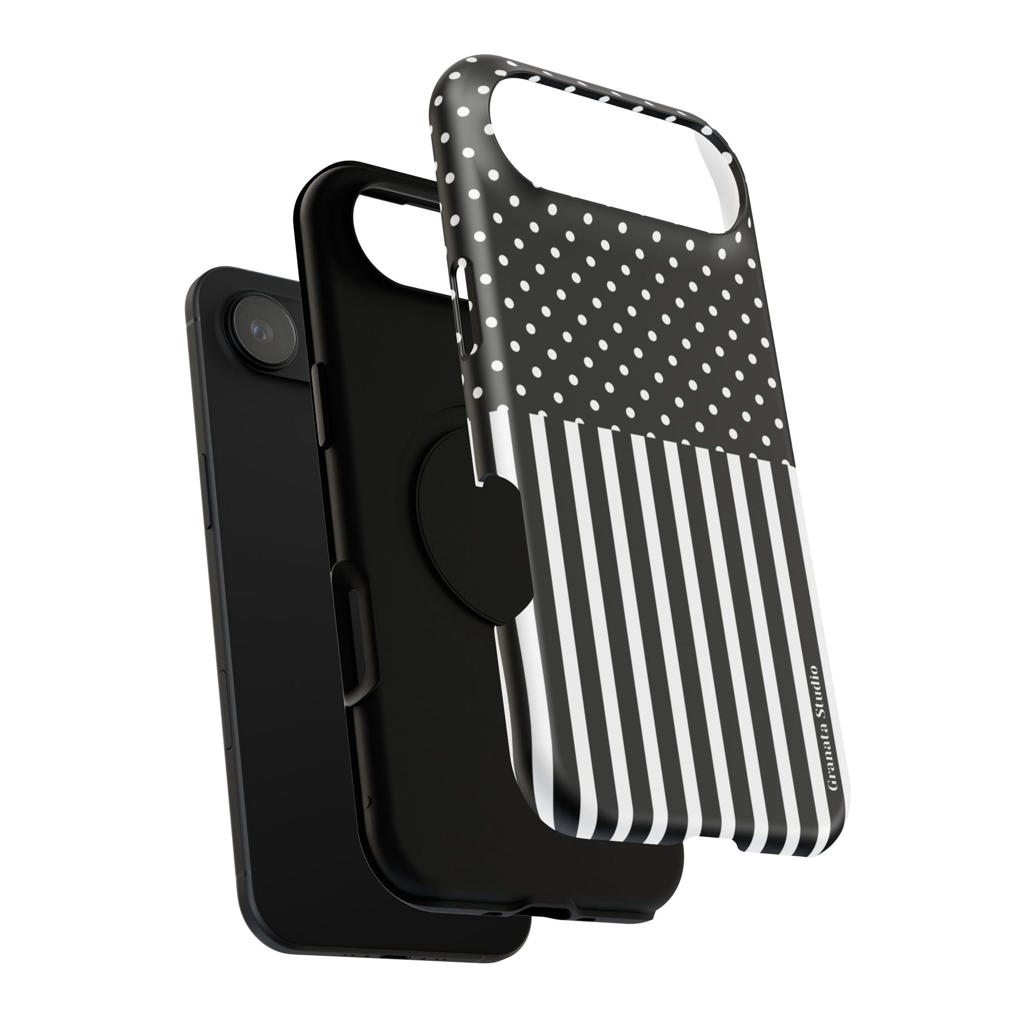 B&W Polka Dots x Stripes Phone Case