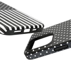 B&W Polka Dots x Stripes Phone Case