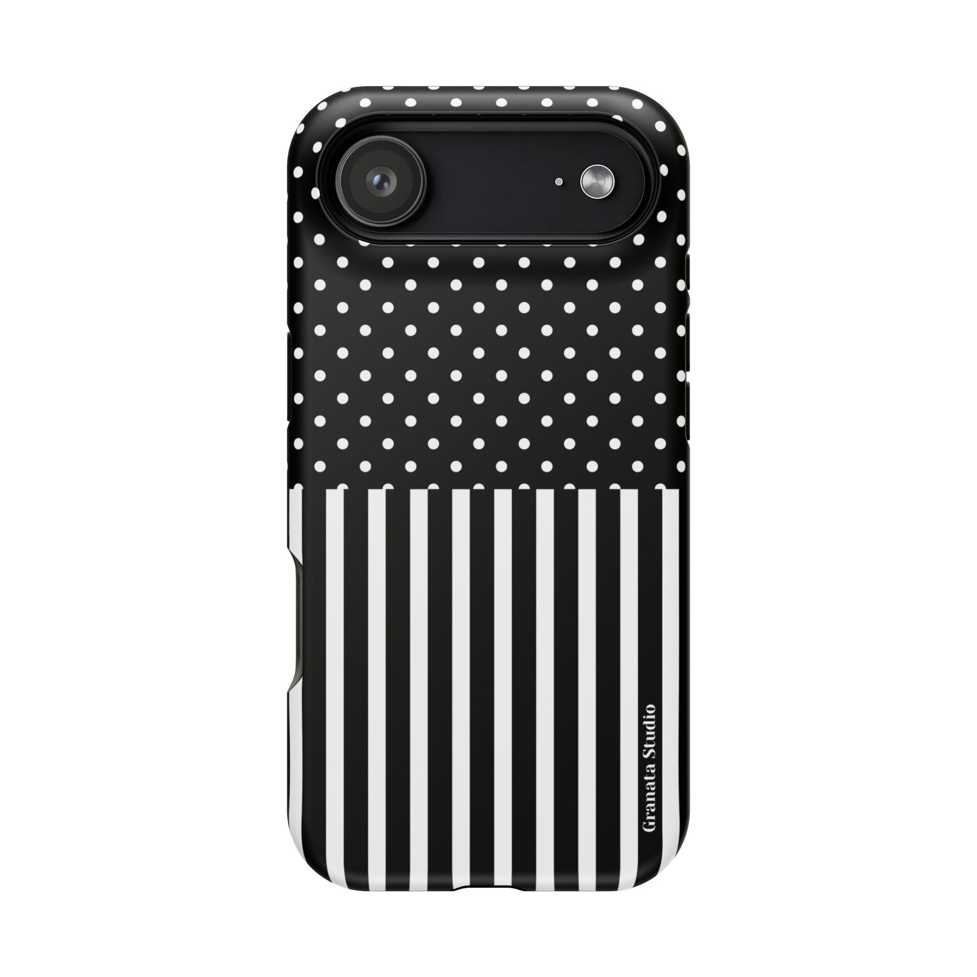 B&W Polka Dots x Stripes Phone Case