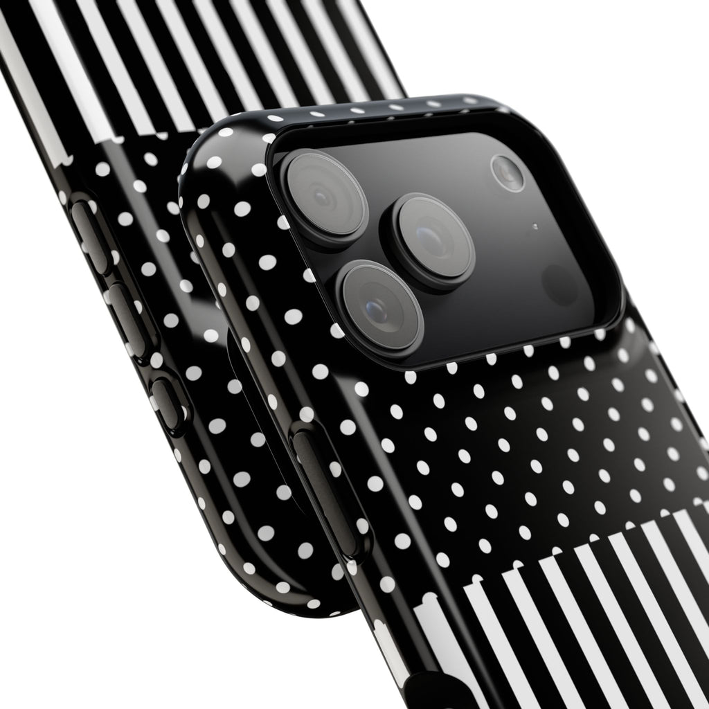 B&W Polka Dots x Stripes Phone Case