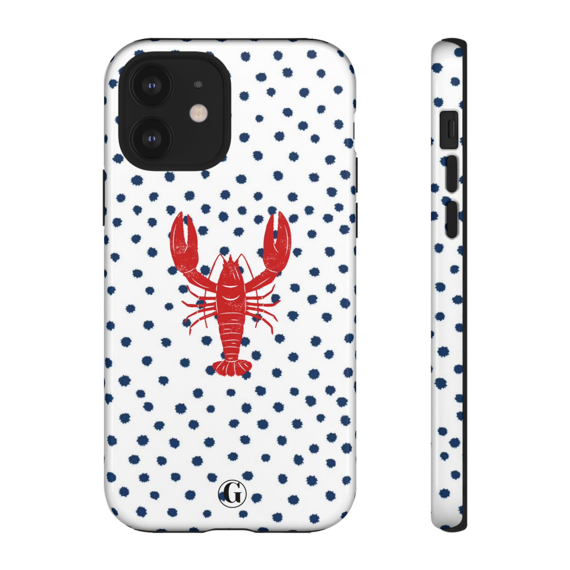 Crawfish on Blue Dots Phone Case