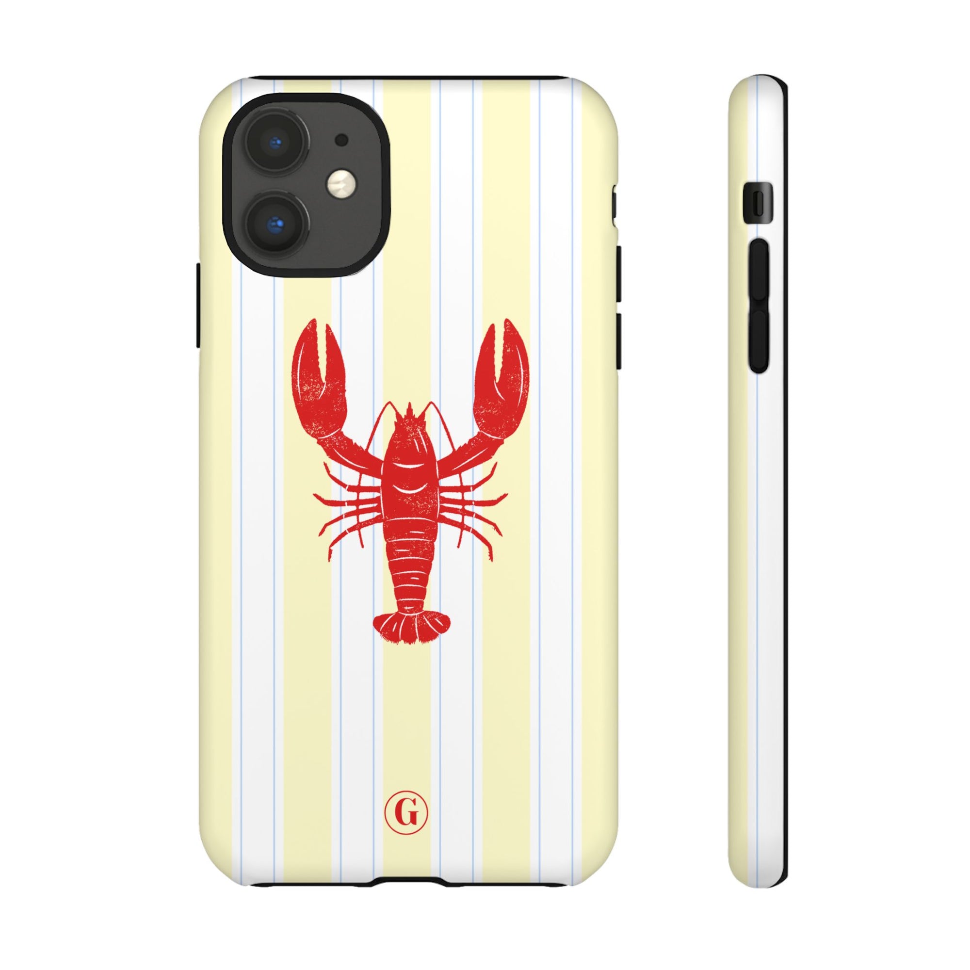Yellow Stripes & Crawfish Phone Case