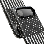 B&W Polka Dots x Stripes Phone Case