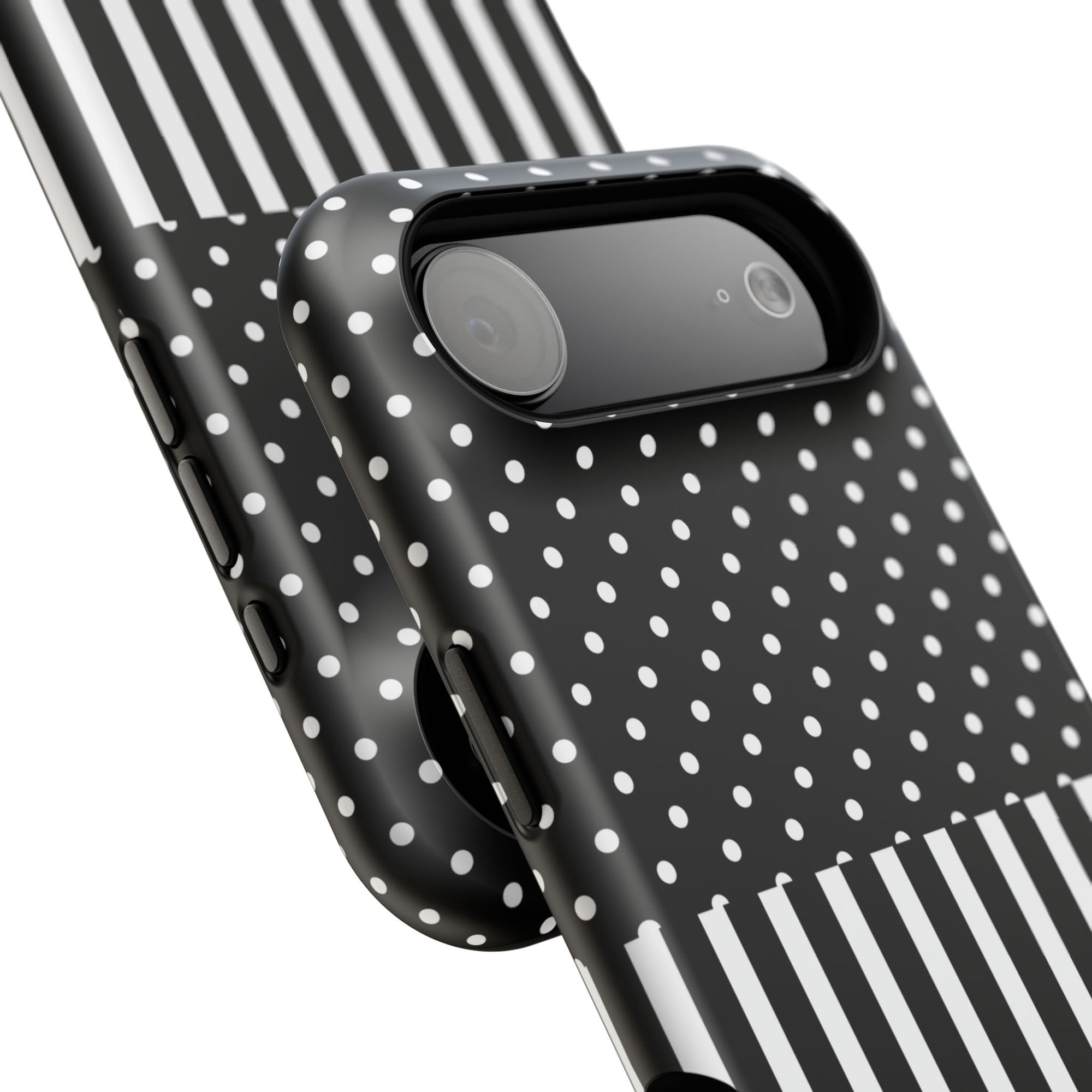 B&W Polka Dots x Stripes Phone Case