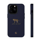 Navy Blue 'Peace of Mind' Panther Phone Case