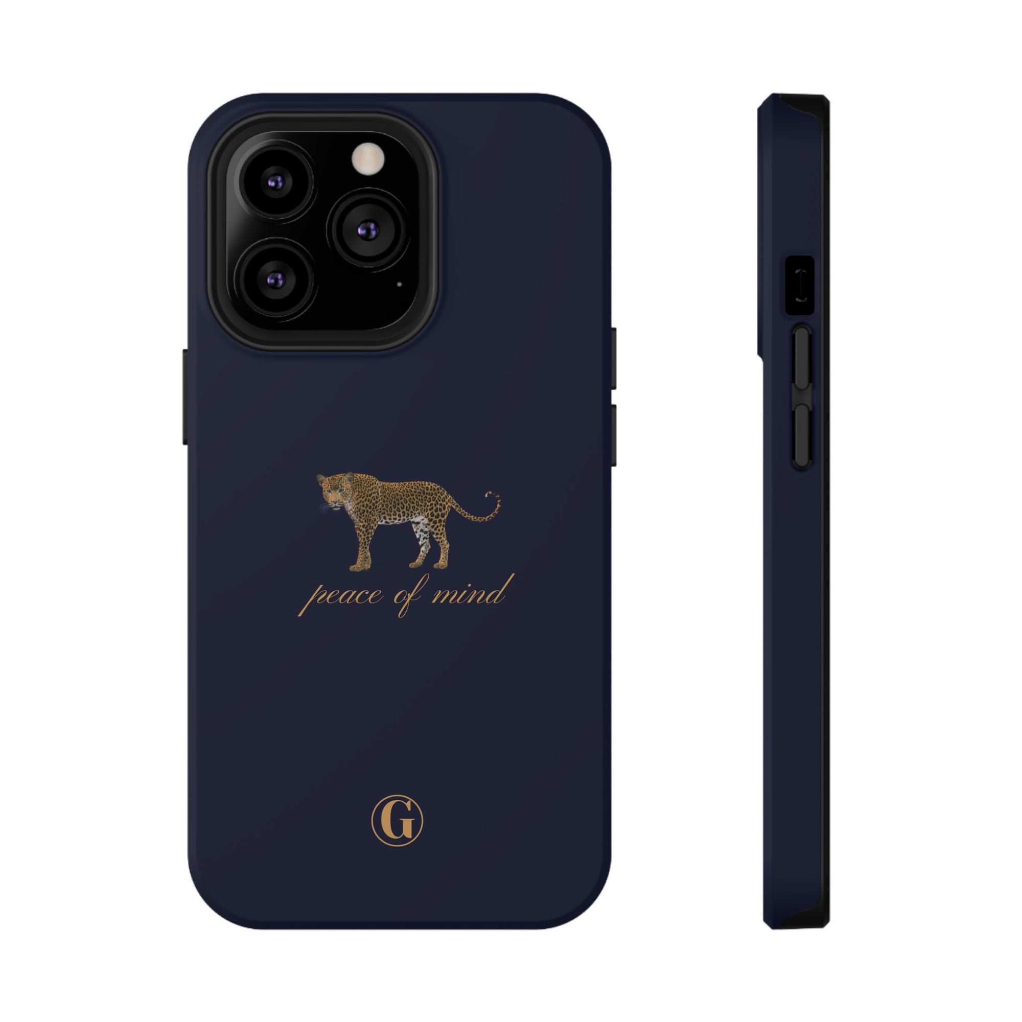 Navy Blue 'Peace of Mind' Panther Phone Case