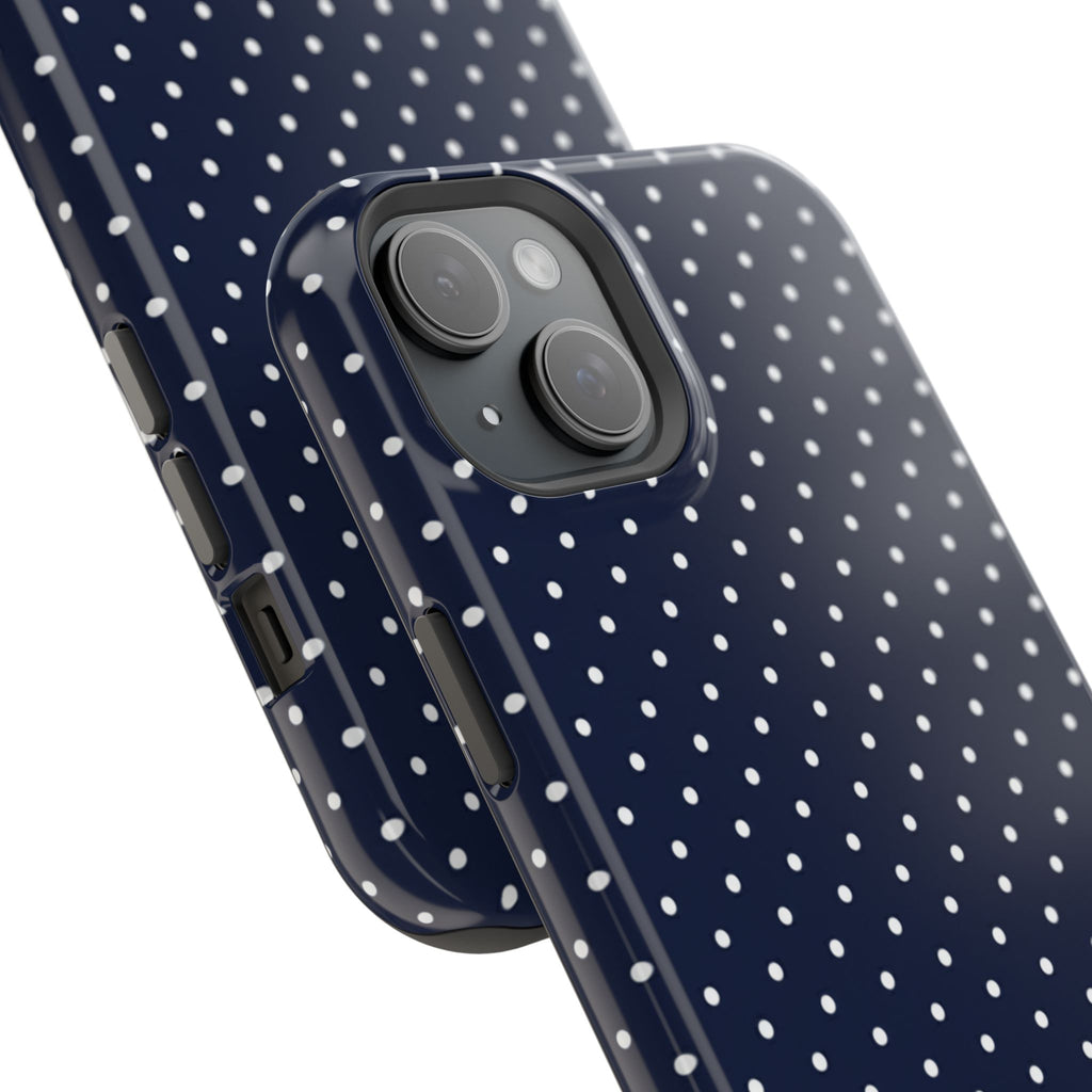 Navy Blue Polka Dots Phone Case