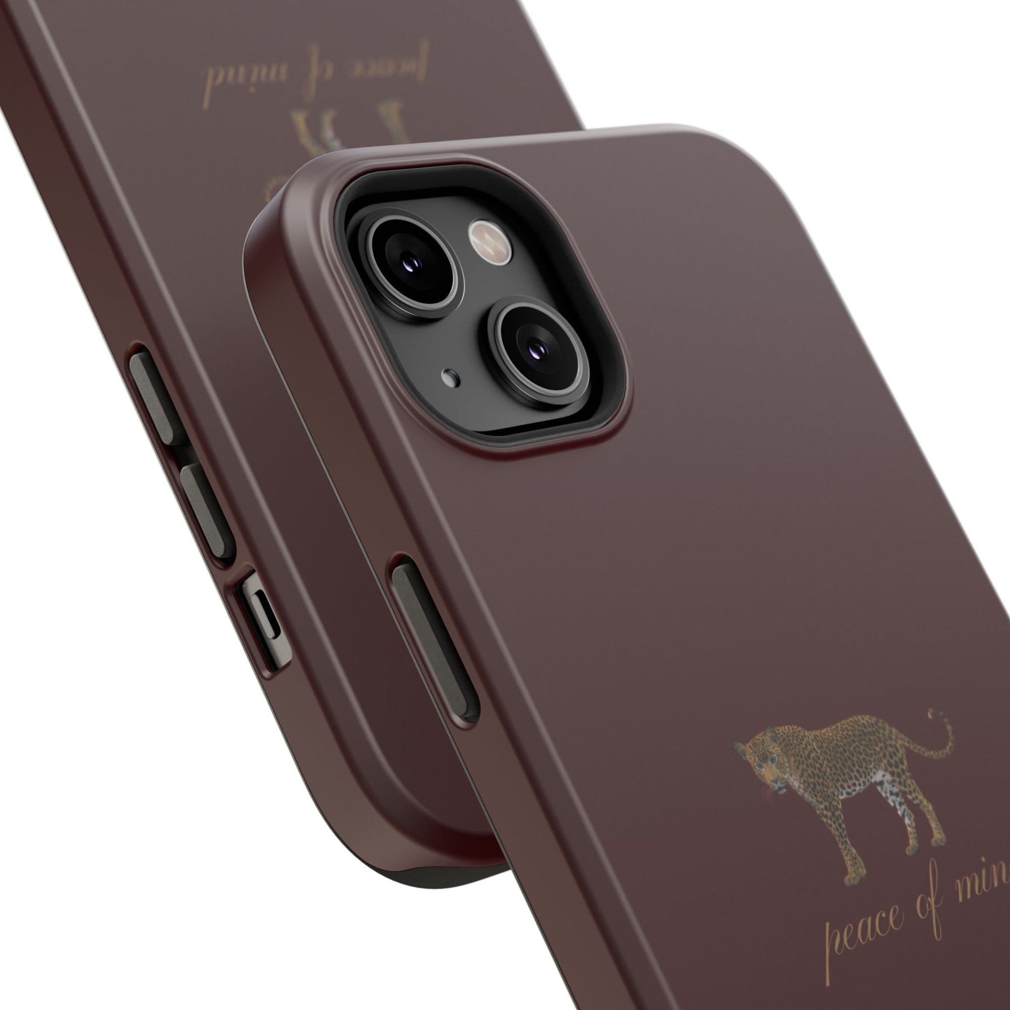 Burgundy 'Peace of Mind' Panther Phone Case