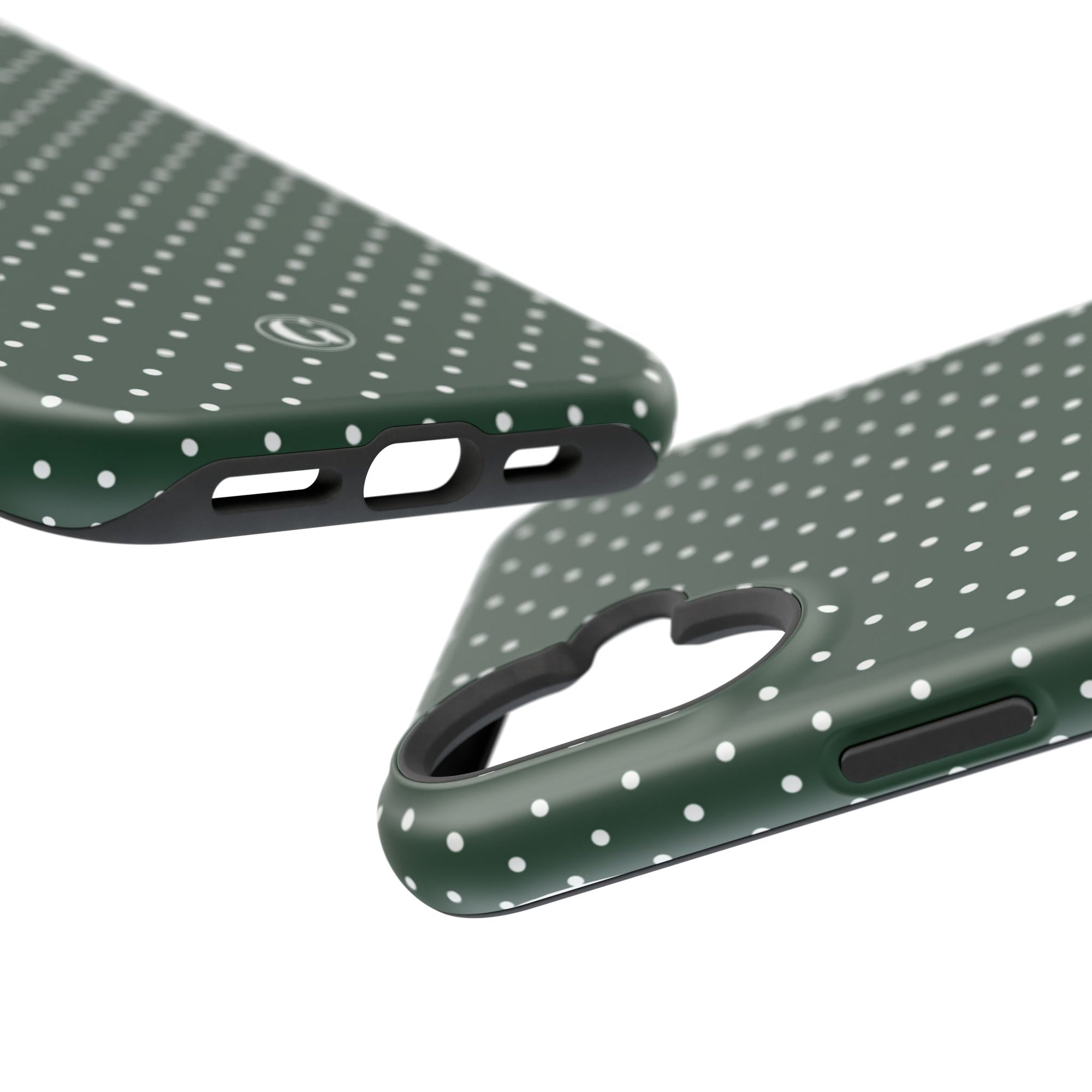 Emerald Green Polka Dots Phone Case