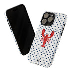 Crawfish on Blue Dots Phone Case