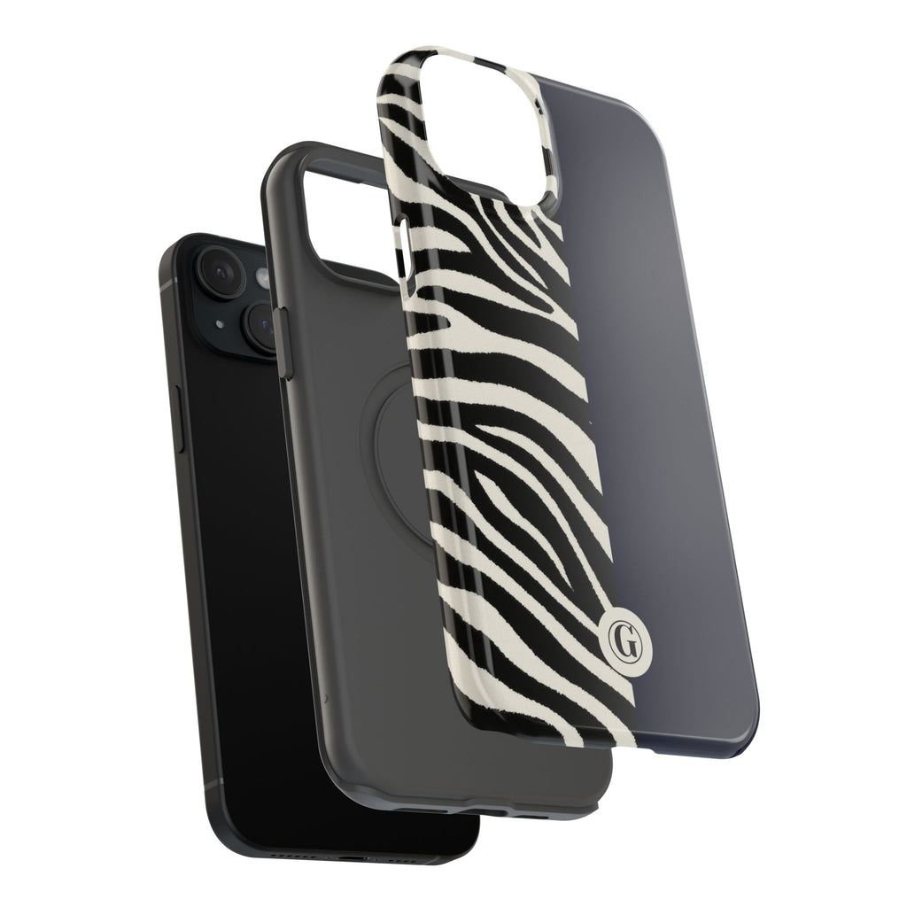 Zebra Print x Navy Blue Phone Case