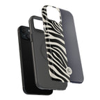 Zebra Print x Navy Blue Phone Case