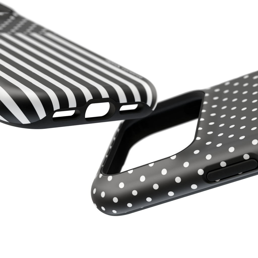 B&W Polka Dots x Stripes Phone Case