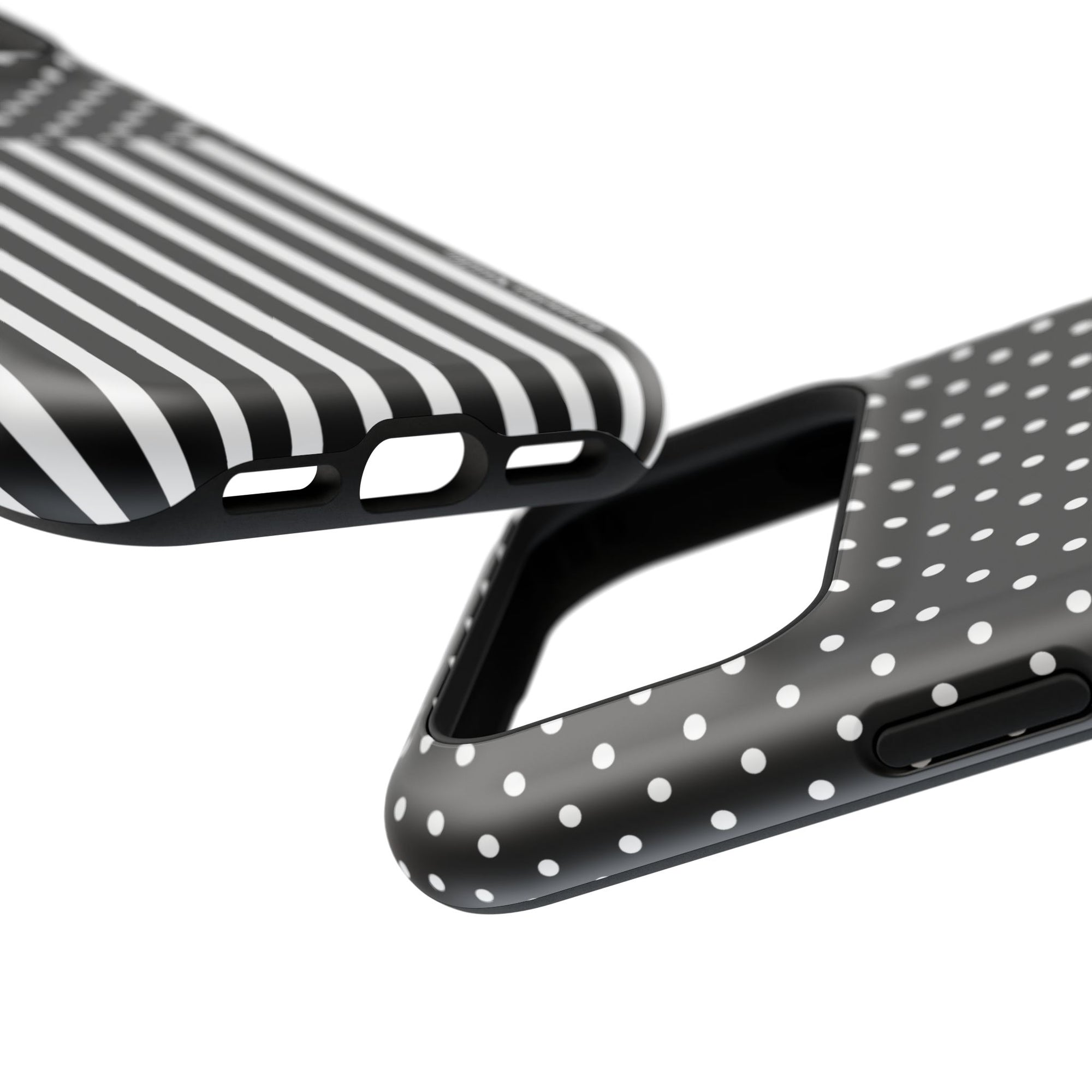 B&W Polka Dots x Stripes Phone Case