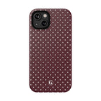 Burgundy Polka Dots Phone Case