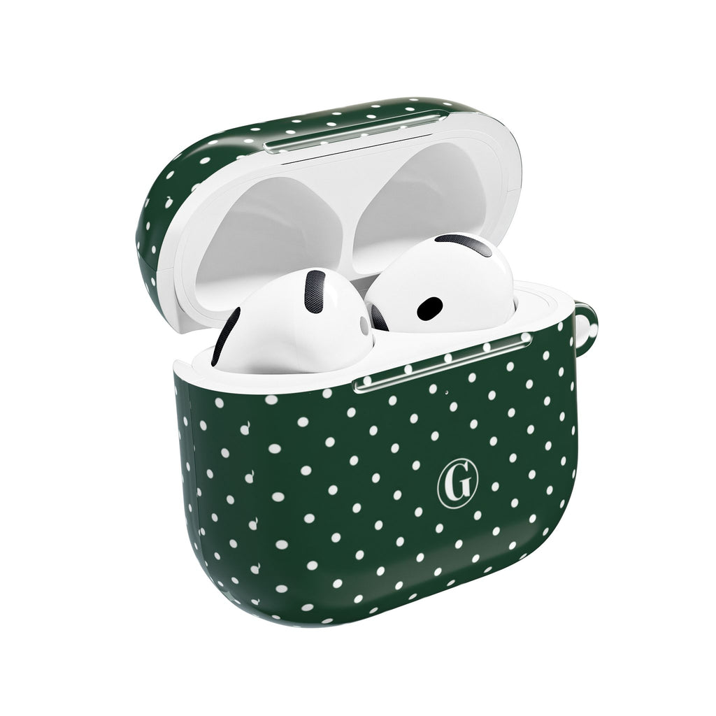 Emerald Green Polka Dot AirPod Case