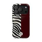 Zebra Print x Burgundy Phone Case