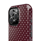 Burgundy Polka Dots Phone Case