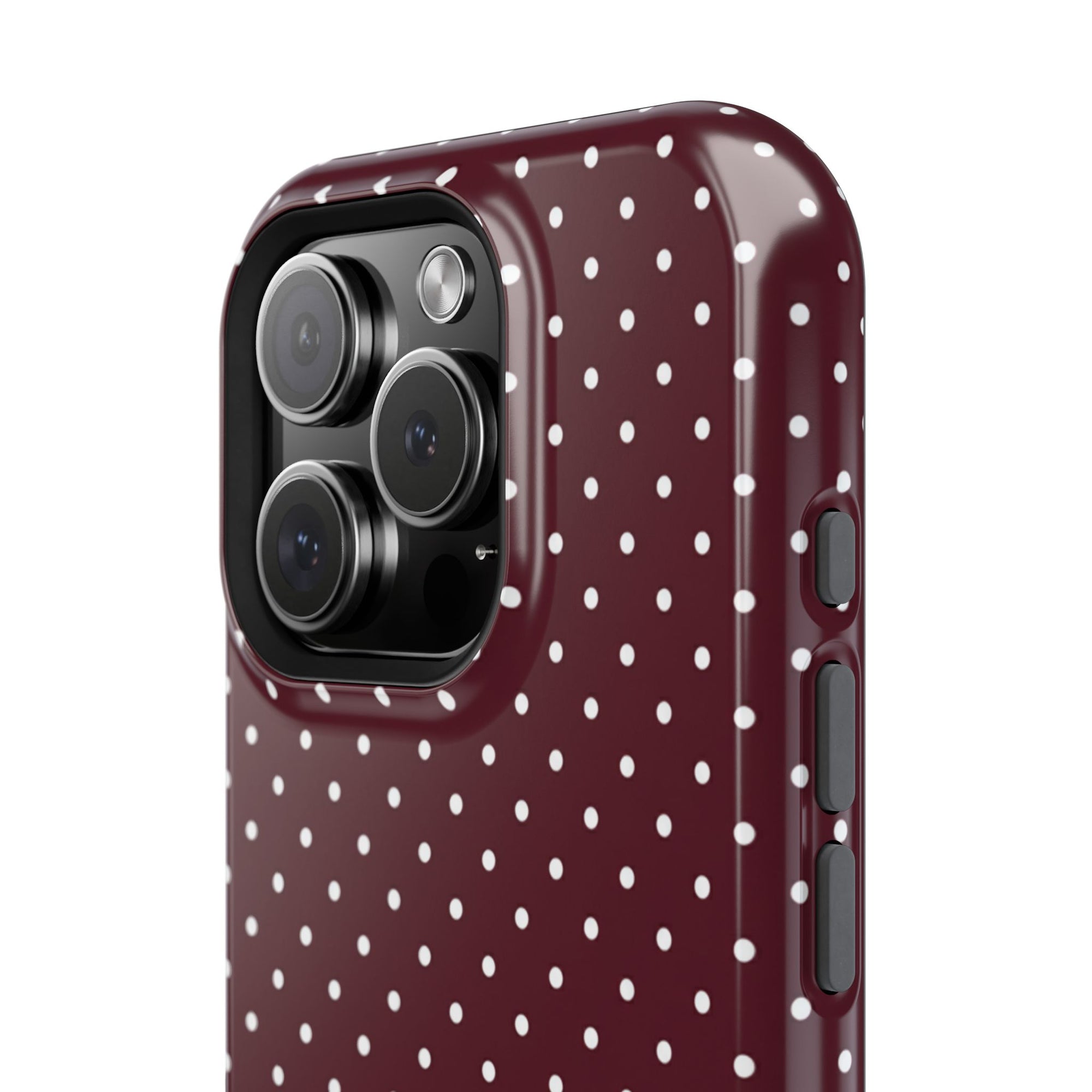 Burgundy Polka Dots Phone Case