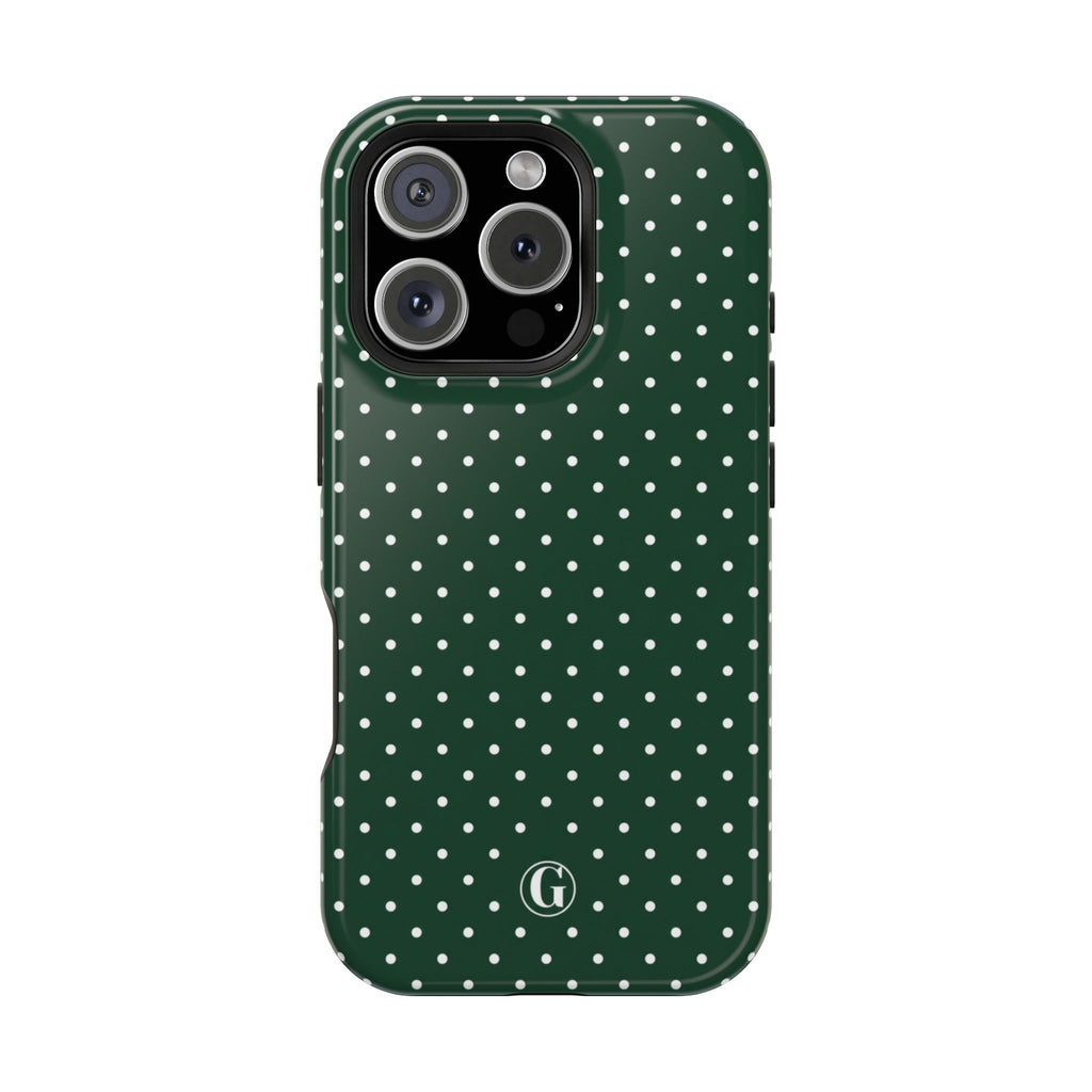 Emerald Green Polka Dots Phone Case