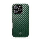 Emerald Green Polka Dots Phone Case