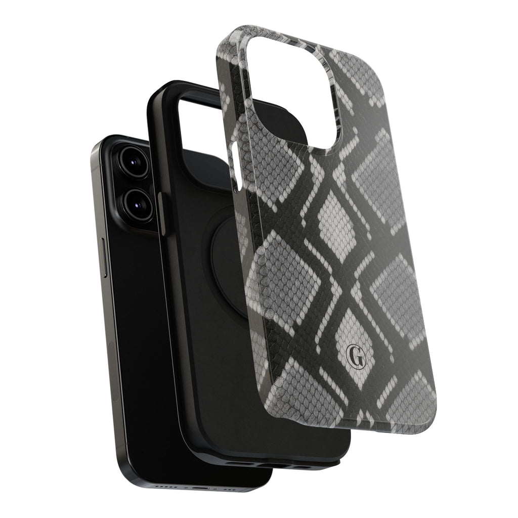 Grey Snakeskin Print Phone Case