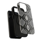 Grey Snakeskin Print Phone Case