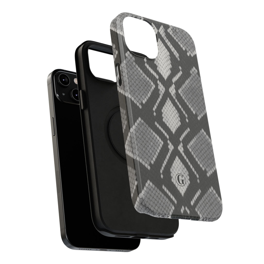 Grey Snakeskin Print Phone Case
