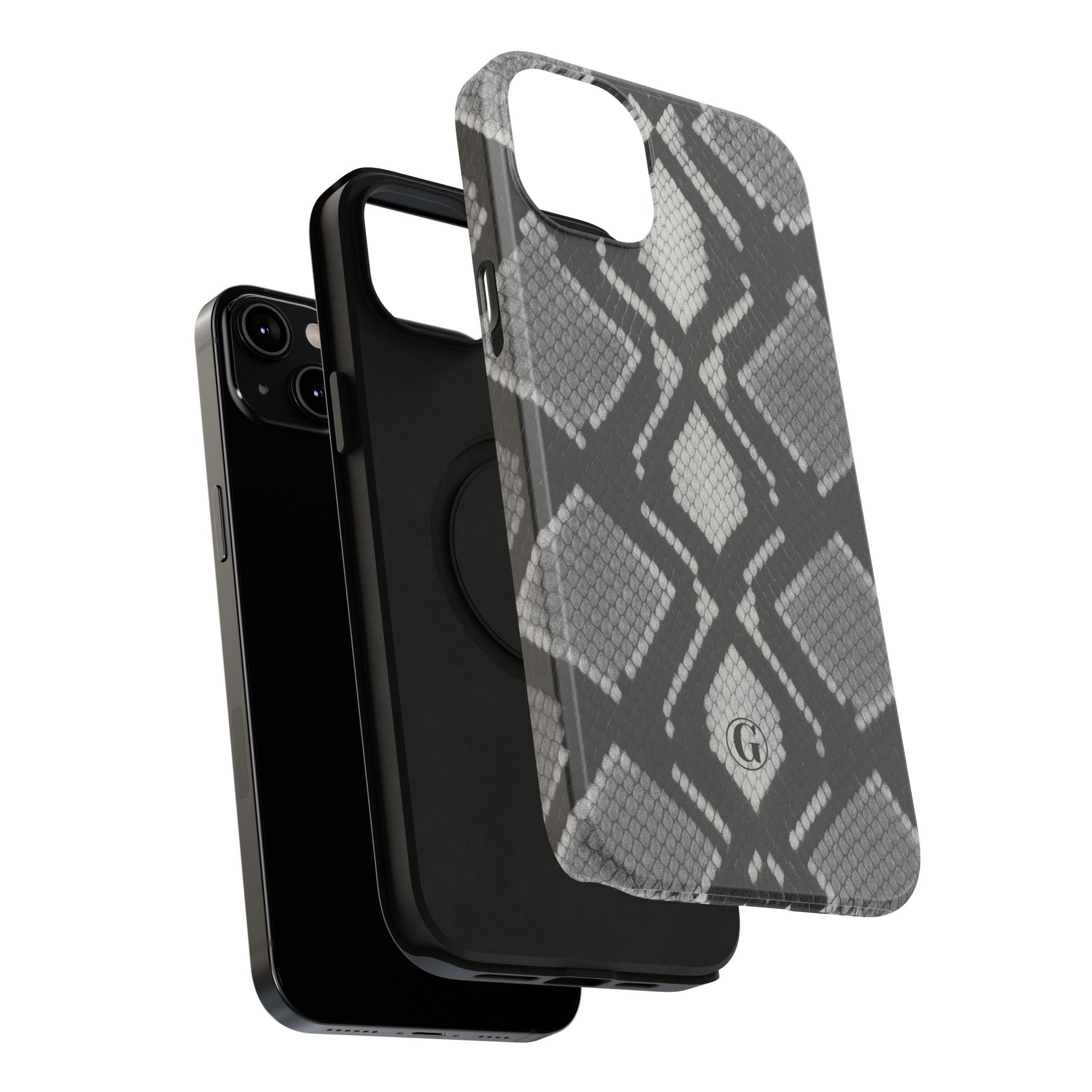 Grey Snakeskin Print Phone Case
