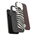 Zebra Print x Burgundy Phone Case