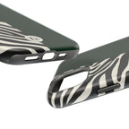 Zebra Print x Emerald Green Phone Case