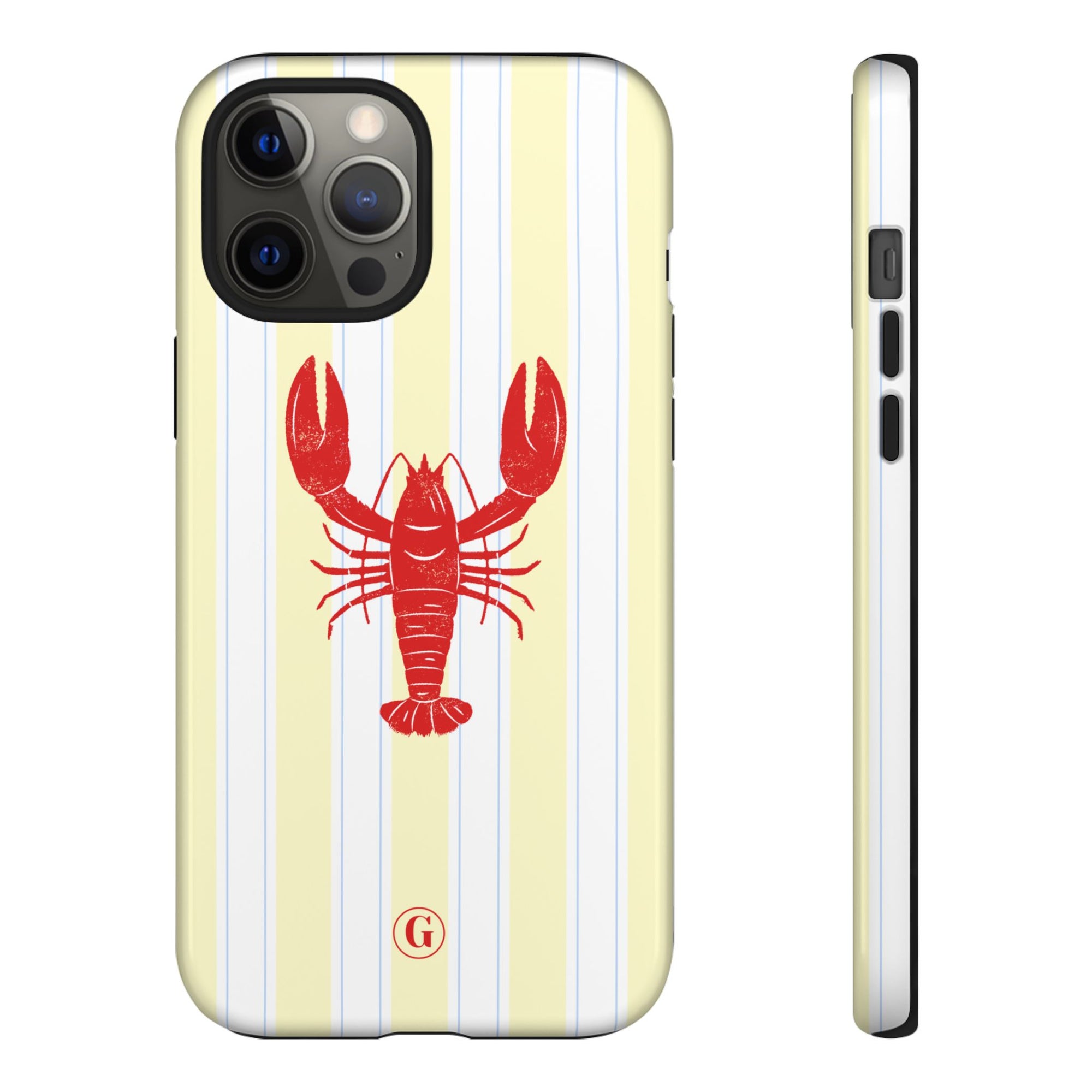 Yellow Stripes & Crawfish Phone Case