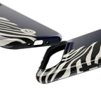 Zebra Print x Navy Blue Phone Case