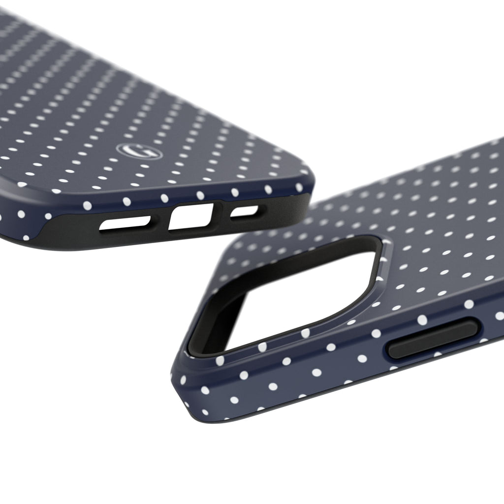 Navy Blue Polka Dots Phone Case