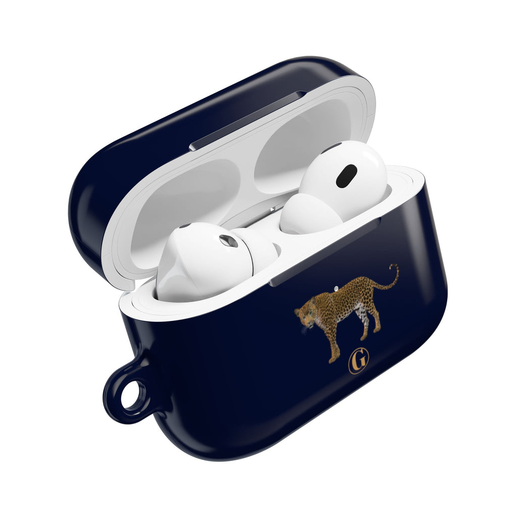 Navy Blue Panther AirPod Case