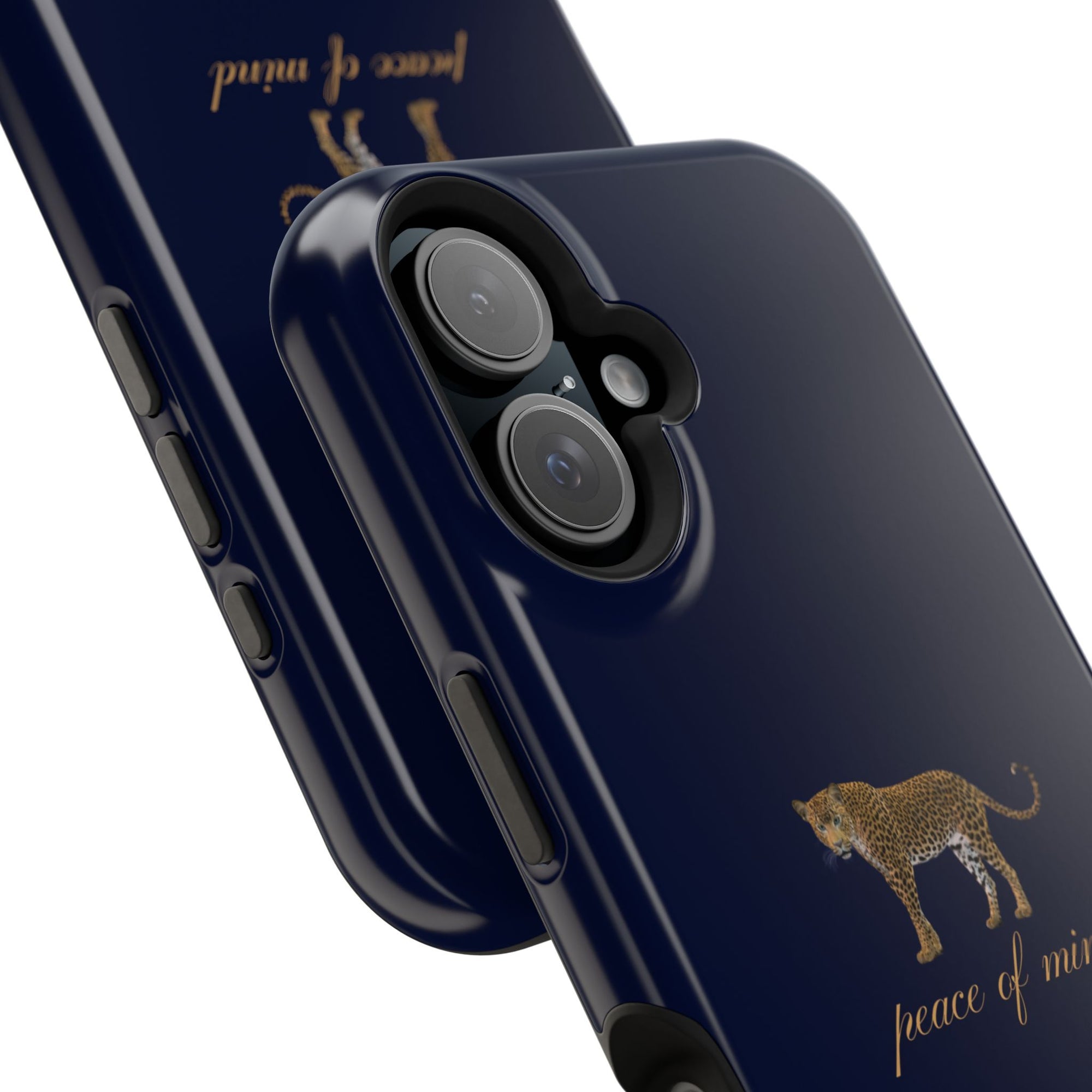 Navy Blue 'Peace of Mind' Panther Phone Case
