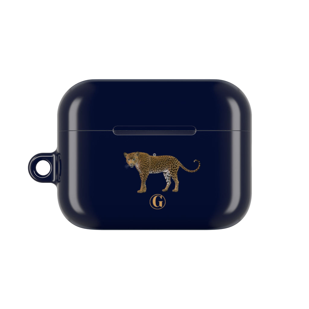 Navy Blue Panther AirPod Case