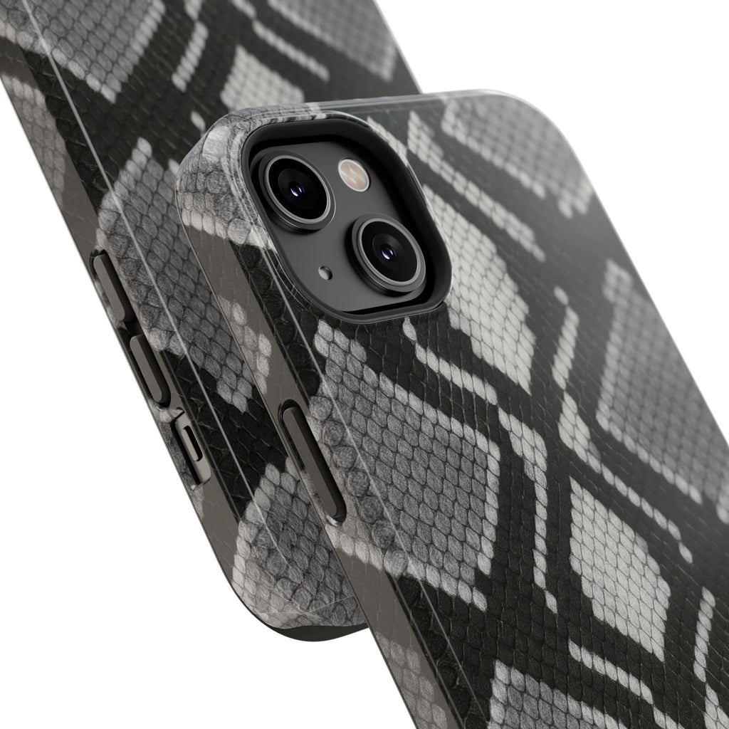 Grey Snakeskin Print Phone Case